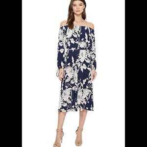 NEW Maggy London Floral Off-Shoulder Dress Size 10